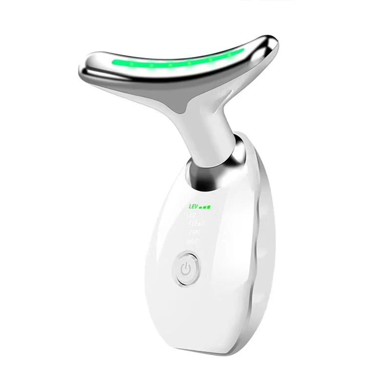 7 Color Neck Face Lifter Ems Neck Face Lifting Massager Skin Tighten Device Led Photon Therapy Anti Wrinkle Double Chin Remover